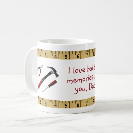 I Liebe Gebäude-Erinnerungen mit Vater - Tools Kaffeetasse (Vorderseite Links)