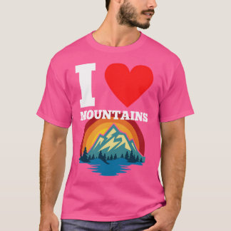 I Liebe Gebirge Herzdesign für Bergketten T-Shirt