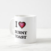 I Liebe gebrannter Toast Kaffeetasse (Vorderseite Links)