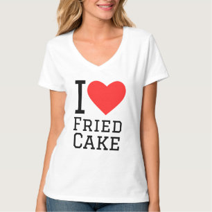 I Liebe gebratener Kuchen T-Shirt