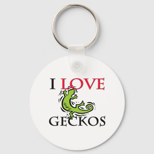 I Liebe Geckos Schlüsselanhänger (Vorderseite)