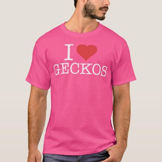I Liebe Geckos T-Shirt (Vorderseite)