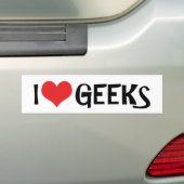 I Liebe Geeks Autoaufkleber (Auf Auto)