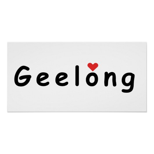 I Liebe Geelong Australia Poster (Vorderseite)