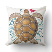 I Liebe gefährdetes Arten-Kissen