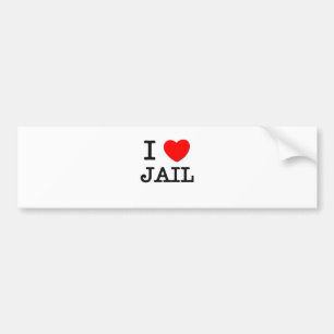 I Liebe-Gefängnis Autoaufkleber