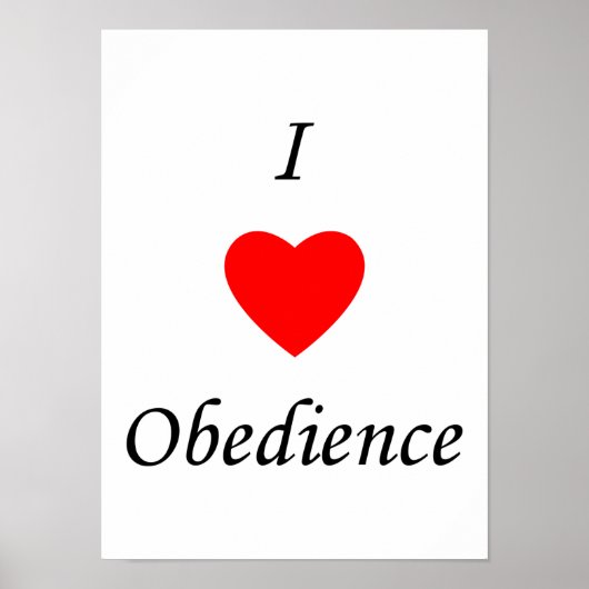 I Liebe Gehorsam Poster (Vorne)