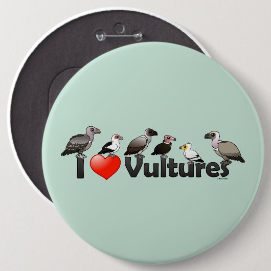 I Liebe-Geier (Afrika) Button (Vorne & Hinten)