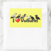 I Liebe-Geier (Eurasien) Rechteckiger Aufkleber (Tasche)