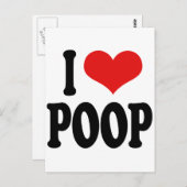 I LIEBE GEKACKT POSTKARTE (Vorne/Hinten)