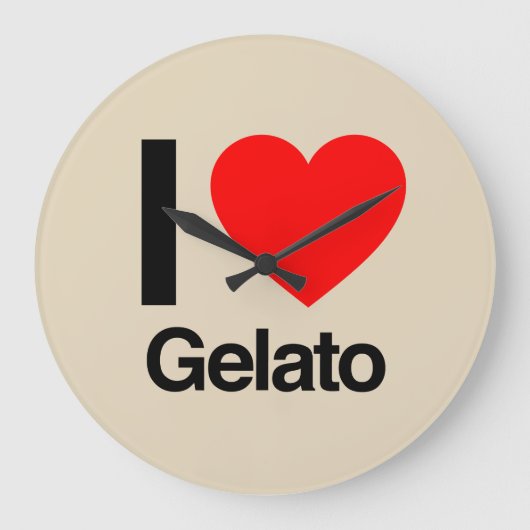 i Liebe gelato Große Wanduhr (Vorderseite)
