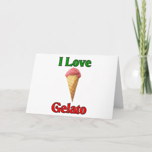 I Liebe Gelato (italienische Eiscreme) Feiertagskarte