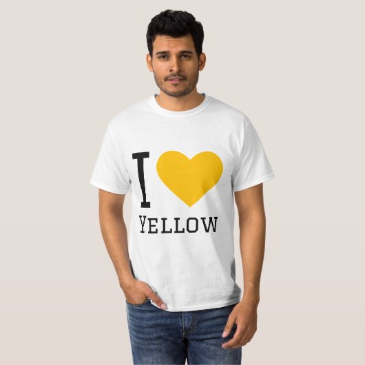 I Liebe gelb T-Shirt (Vorne ganz)