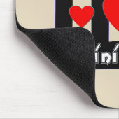 ♊😍 I Liebe Gemini-Zodiac-Zeichen Mousepad (Ecke)