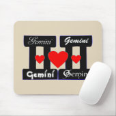 ♊😍 I Liebe Gemini-Zodiac-Zeichen Mousepad (Mit Mouse)