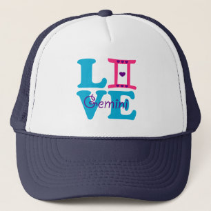 ♊😍 I-Liebe Gemini-Zodiac-Zeichen Truckerkappe
