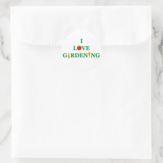 I Liebe Gemüsegärtnerei Umschlag Aufkleber (Tasche)