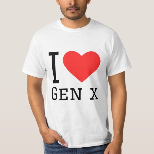 I Liebe gen x T-Shirt (Vorderseite)