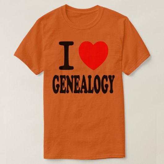 I Liebe Genealogie T-Shirt (Design vorne)