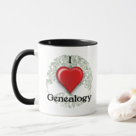 I Liebe Genealogische benutzerdefinierte Tasse