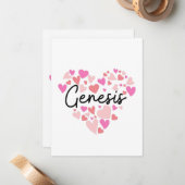 I Liebe Genesis Mitteilungskarte (Vorderseite/Rückseite Beispiel)