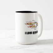 I Liebe Genetik (DNA-Replikation) Zweifarbige Tasse (VorderseiteRechts)