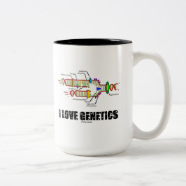I Liebe Genetik (DNA-Replikation) Zweifarbige Tasse