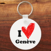 I Liebe Genève Schlüsselanhänger (Vorderseite)