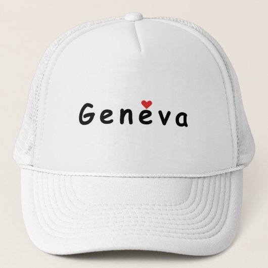 I Liebe Genf Truckerkappe (Vorderseite)