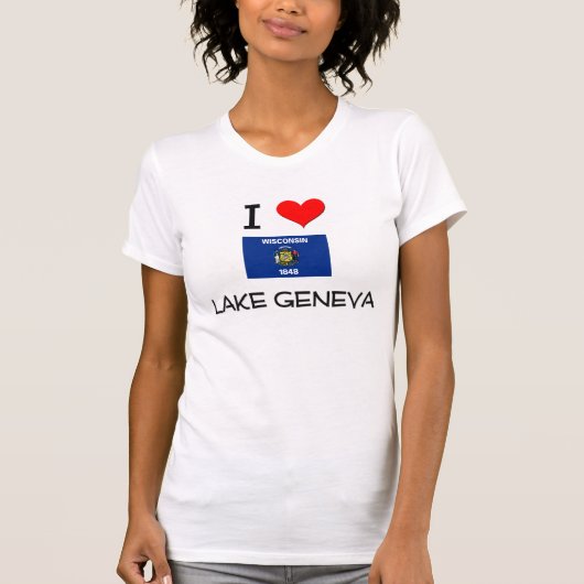 I Liebe Genfersee Wisconsin T-Shirt (Vorderseite)