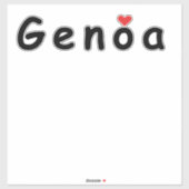 I Liebe Genua Aufkleber (Blatt)