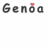 I Liebe Genua Aufkleber (Vorderseite)