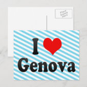 I Liebe Genua, Italien Postkarte (Vorne/Hinten)