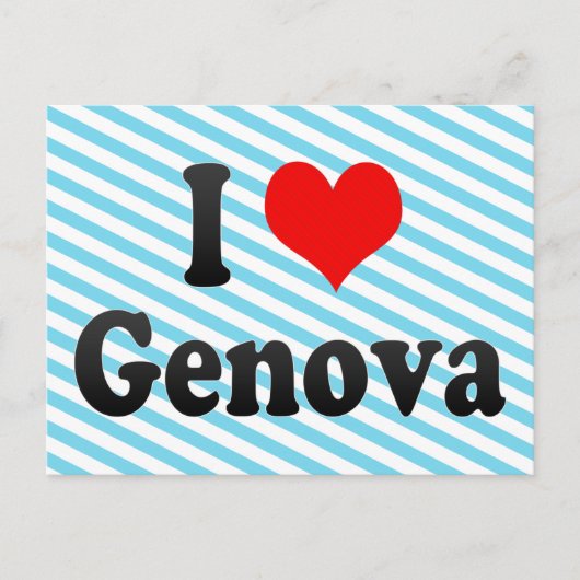 I Liebe Genua, Italien Postkarte (Vorderseite)