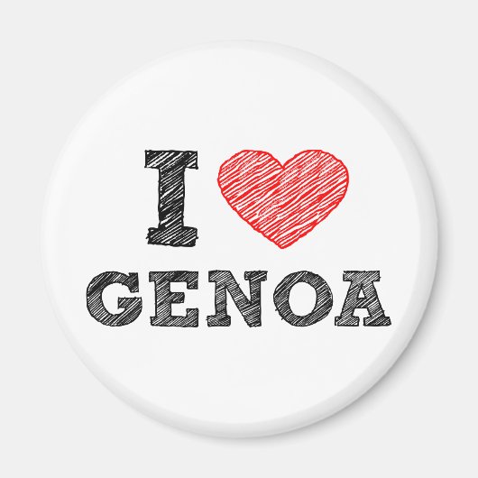 I Liebe Genua Magnet (Vorne)