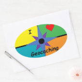 I Liebe Geocaching Aufkleber (Umschlag)