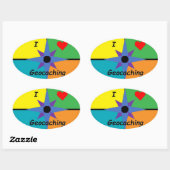 I Liebe Geocaching Aufkleber (Blatt)