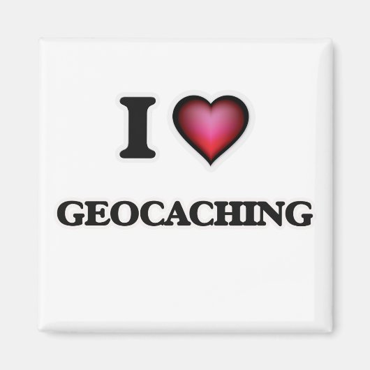 I Liebe Geocaching Magnet (Vorne)