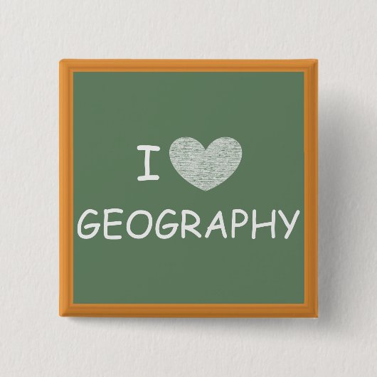 I Liebe-Geografie Button (Vorderseite)