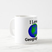 I Liebe Geografie Kaffeetasse (Vorderseite Links)