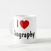 I Liebe Geografie Kaffeetasse (Vorderseite Links)