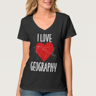 I Liebe Geografie Lehrer Geographin T-Shirt