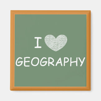 I Liebe Geografie Magnet