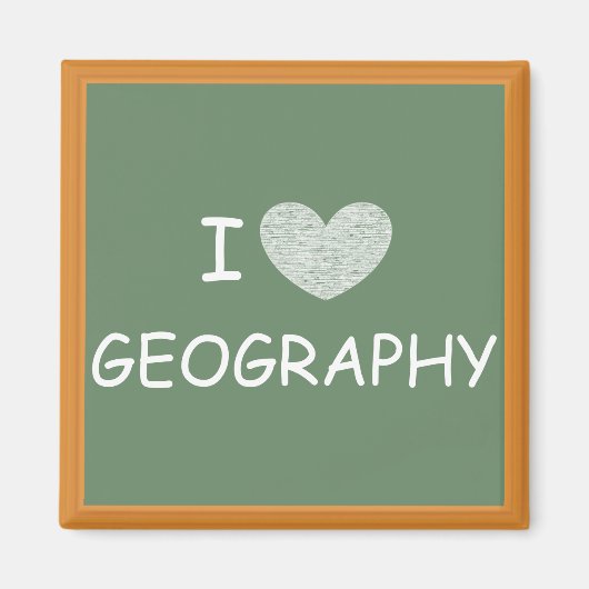 I Liebe Geografie Magnet (Vorne)
