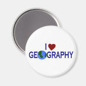 I Liebe Geografie Magnet (Vorderseite/Rückseite)