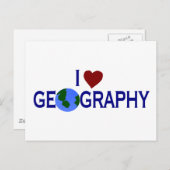 I Liebe Geografie Postkarte (Vorne/Hinten)