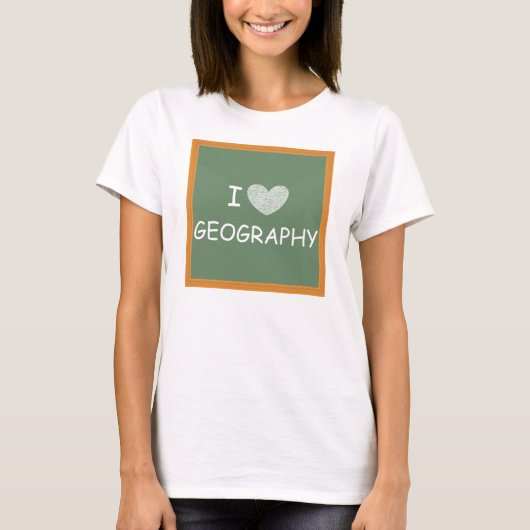 I Liebe Geografie T-Shirt (Vorderseite)