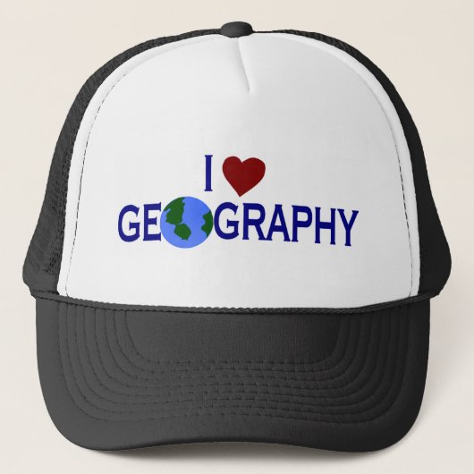 I Liebe-Geografie Truckerkappe (Vorderseite)
