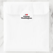I Liebe George Washington Runder Aufkleber (Tasche)