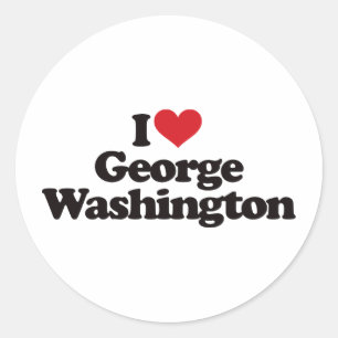 I Liebe George Washington Runder Aufkleber